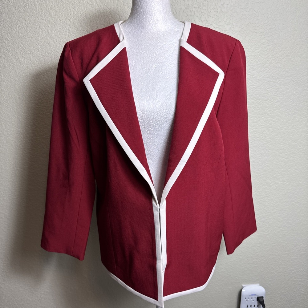 Black‎ Label by Evan Picone Women's Blazer NEW Jacket Only Red Size 10 Lined